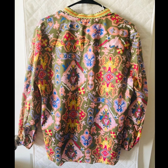 NWT ZARA LONG SLEEVE PRINTED BLOUSE - Picture 10 of 12